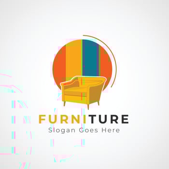 Furniture logo design vector template