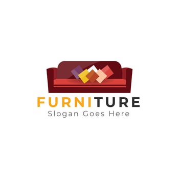 Furniture logo design vector template
