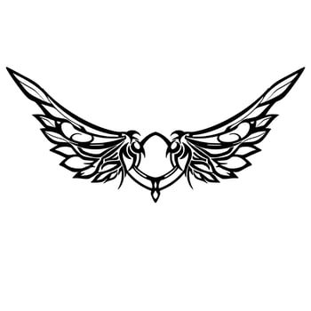 Tribal wing illustration vector