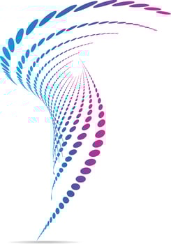 Abstract Graphic Element Made Of Small Circles vector