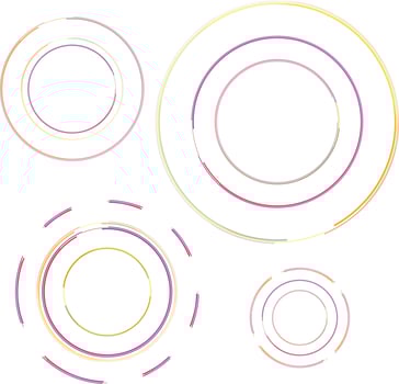 Round Geometric Shapes In Various Colors vector