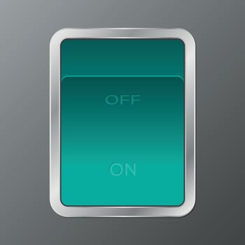 Vector Image Of An Electric Switch On Grey Background