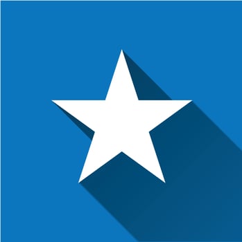 Vector Image Of White Star On Blue Background