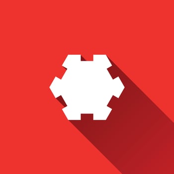 White Icon With Shadow Effect vector