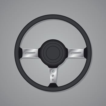 Vector Image Of A Steering Wheel