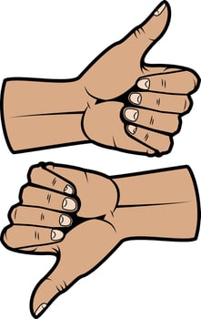 Vector Image Of A Finger Gesture With A Thumb