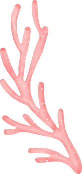 Cute watercolor colourful coral reef cartoon hand painting png