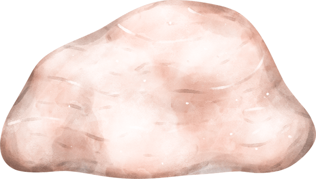Cute watercolor light brown stone rock cartoon hand painting png