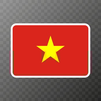 Vietnam flag, official colors and proportion. Vector illustration.