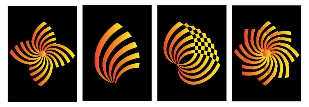 Trendy geometric design elements inspired by brutalism. For posters, web designs. vector