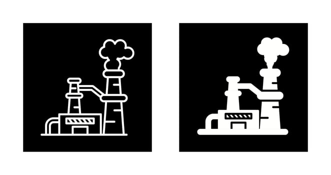 Nuclear Plant Vector Icon