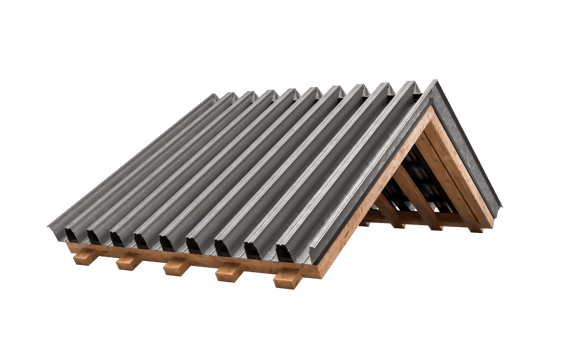 Roof isolated Roof construction detail isolated on white 3d illustration png