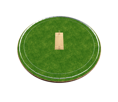 Cricket Stadium Top view on cricket pitch or ball sport game field, grass stadium or circle arena for cricketer series, green lawn or ground for batsman, bowler. Outfield 3D Illustration png