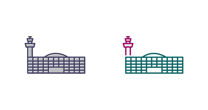 Airport Building Vector Icon