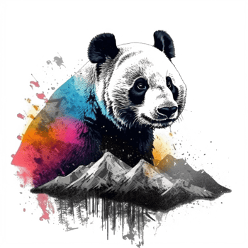 Watercolor painting of Cute Panda png
