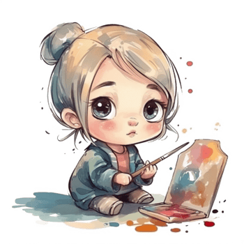 Cute Baby Watercolor png