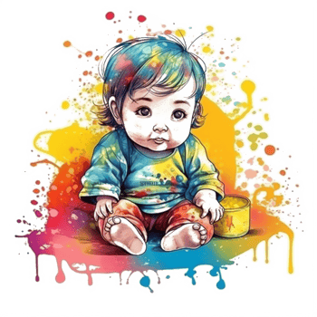 Cute Baby Watercolor png