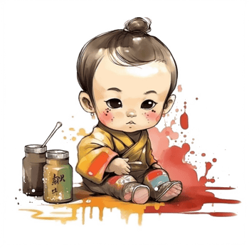 Cute Baby Watercolor png