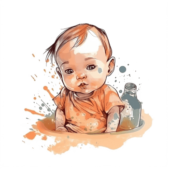 Cute Baby Watercolor png