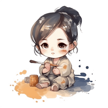 Cute Baby Watercolor png