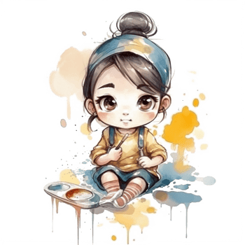 Cute Baby Watercolor png