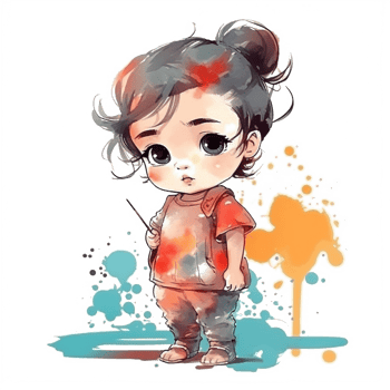 Cute Baby Watercolor png