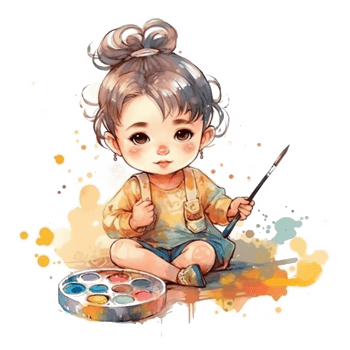 Cute Baby Watercolor png
