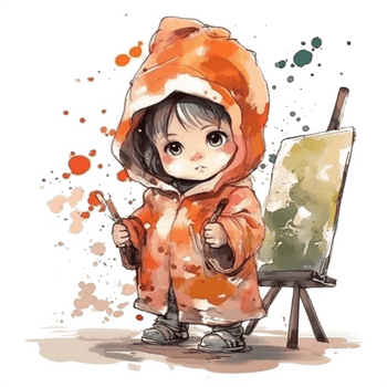 Cute Baby Watercolor png