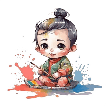Cute Baby Watercolor png