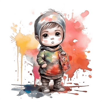 Cute Baby Watercolor png
