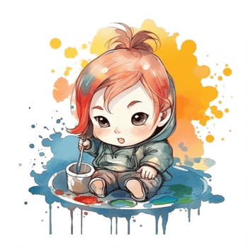 Cute Baby Watercolor png