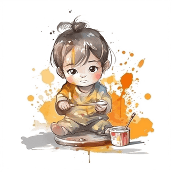 Cute Baby Watercolor png