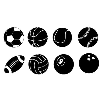 Ball icon vector set. football ball illustration sign collection. Sport symbol.