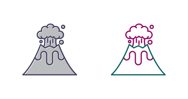 Volcano Vector Icon