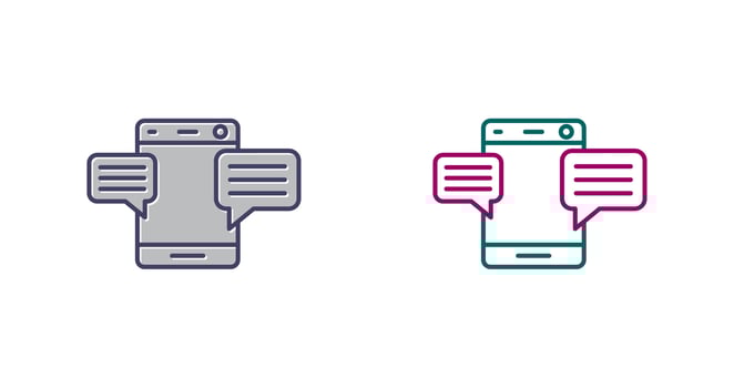 Mobile Chat Vector Icon