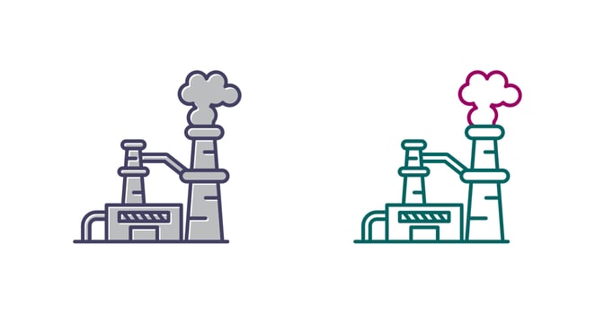 Nuclear Plant Vector Icon