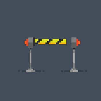 portal in pixel art style vector