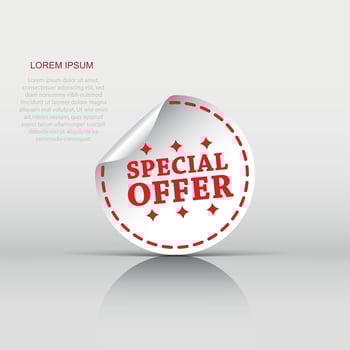 Special offer stickers. Vector illustration on white background.