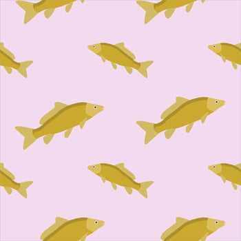 carp seamless pattern. gold fish seamless pattern vector illustration