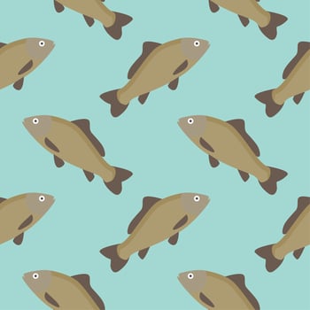 carp seamless pattern. gold fish seamless pattern vector illustration