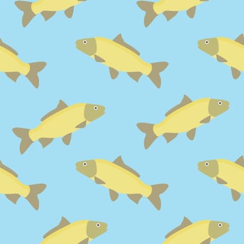 carp seamless pattern. gold fish seamless pattern vector illustration