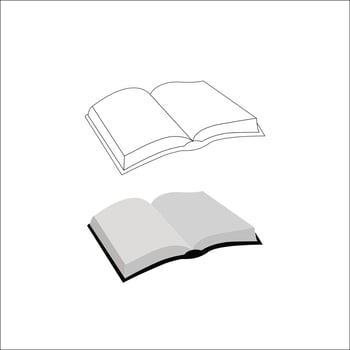 A Nice White Book vector and line art.