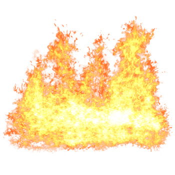 Fire Burning Realistic Red Flame PNG Transparent