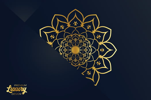 Luxury mandala design background template vector