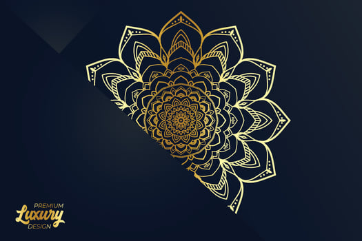 Luxury mandala design background template vector