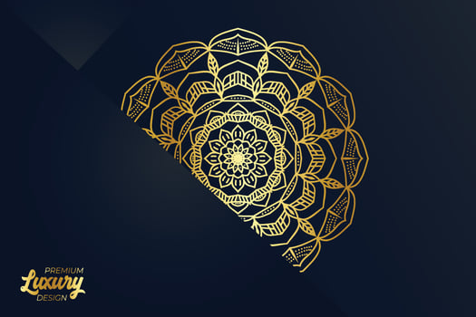 Luxury mandala design background template vector