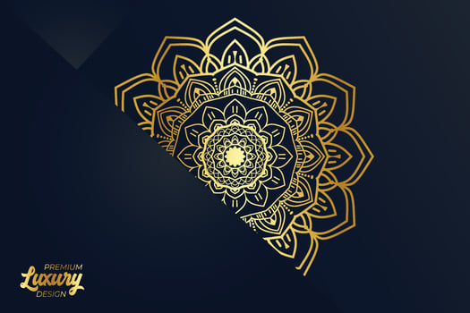 Luxury mandala design background template vector