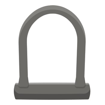 Bike lock tool icon cartoon vector. Sport equipment vector