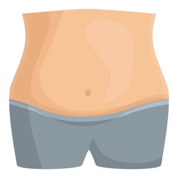 Big belly icon cartoon vector. Body health vector