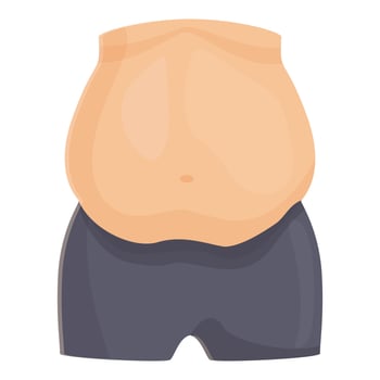 Loss belly icon cartoon vector. Body woman vector